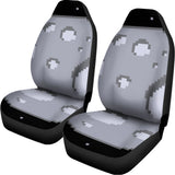 8-Bit Pixel Moon Print Universal Fit Car Seat Covers 102422