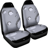 8-Bit Pixel Moon Print Universal Fit Car Seat Covers 102422