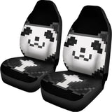 8-Bit Pixel Panda Print Universal Fit Car Seat Covers 102422