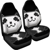 8-Bit Pixel Panda Print Universal Fit Car Seat Covers 102422