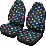 8-Bit Video Game Monsters Pattern Print Universal Fit Car Seat Covers 102422
