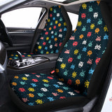 8-Bit Video Game Monsters Pattern Print Universal Fit Car Seat Covers 102422