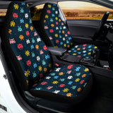 8-Bit Video Game Monsters Pattern Print Universal Fit Car Seat Covers 102422