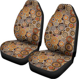 Aboriginal Art Dot Pattern Print Universal Fit Car Seat Covers 102422
