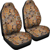 Aboriginal Art Dot Pattern Print Universal Fit Car Seat Covers 102422