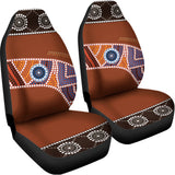 Aboriginal Dot Boomerang Print Universal Fit Car Seat Covers 102422