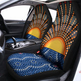 Aboriginal Indigenous Sunset Art Print Universal Fit Car Seat Covers 102422