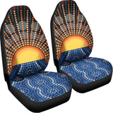Aboriginal Indigenous Sunset Art Print Universal Fit Car Seat Covers 102422