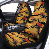 Aboriginal Kangaroo Pattern Print Universal Fit Car Seat Covers 102422