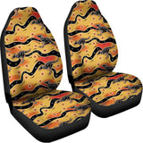 Aboriginal Kangaroo Pattern Print Universal Fit Car Seat Covers 102422