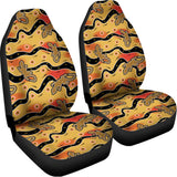 Aboriginal Lizard Pattern Print Universal Fit Car Seat Covers 102422
