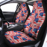 Abstract American Flag Print Universal Fit Car Seat Covers 102422