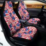 Abstract American Flag Print Universal Fit Car Seat Covers 102422