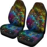 Abstract Colorful Galaxy Space Print Universal Fit Car Seat Covers 102422