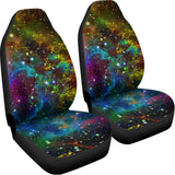 Abstract Colorful Galaxy Space Print Universal Fit Car Seat Covers 102422