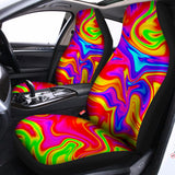 Abstract Colorful Liquid Trippy Print Universal Fit Car Seat Covers 102422