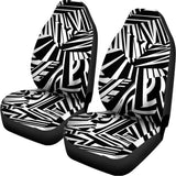 Abstract Dazzle Pattern Print Universal Fit Car Seat Covers 102422