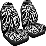 Abstract Dazzle Pattern Print Universal Fit Car Seat Covers 102422