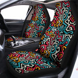 Abstract Funky Pattern Print Universal Fit Car Seat Covers 102422