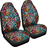 Abstract Funky Pattern Print Universal Fit Car Seat Covers 102422