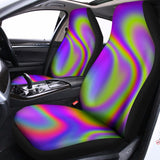 Abstract Holographic Trippy Print Universal Fit Car Seat Covers 102422
