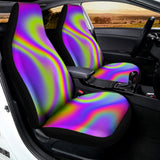 Abstract Holographic Trippy Print Universal Fit Car Seat Covers 102422