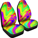 Abstract Liquid Trippy Print Universal Fit Car Seat Covers 102422