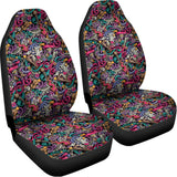 Abstract Music Pattern Print Universal Fit Car Seat Covers 102422