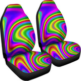 Abstract Neon Trippy Print Universal Fit Car Seat Covers 102422
