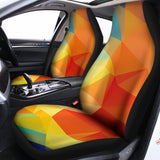 Abstract Polygonal Geometric Print Universal Fit Car Seat Covers 102422