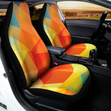 Abstract Polygonal Geometric Print Universal Fit Car Seat Covers 102422