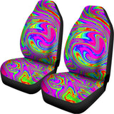 Abstract Psychedelic Liquid Trippy Print Universal Fit Car Seat Covers 102422