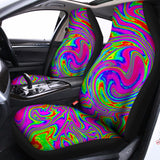 Abstract Psychedelic Liquid Trippy Print Universal Fit Car Seat Covers 102422