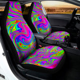 Abstract Psychedelic Liquid Trippy Print Universal Fit Car Seat Covers 102422