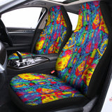 Abstract Psychedelic Print Universal Fit Car Seat Covers 102422
