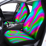 Abstract Psychedelic Trippy Print Universal Fit Car Seat Covers 102422
