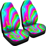 Abstract Psychedelic Trippy Print Universal Fit Car Seat Covers 102422