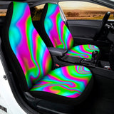 Abstract Psychedelic Trippy Print Universal Fit Car Seat Covers 102422