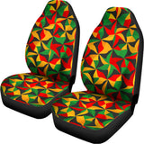 Abstract Reggae Pattern Print Universal Fit Car Seat Covers 102422