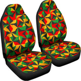 Abstract Reggae Pattern Print Universal Fit Car Seat Covers 102422
