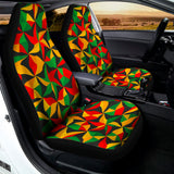 Abstract Reggae Pattern Print Universal Fit Car Seat Covers 102422