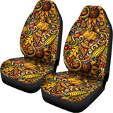 Abstract Sunflower Pattern Print Universal Fit Car Seat Covers 102422