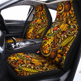 Abstract Sunflower Pattern Print Universal Fit Car Seat Covers 102422