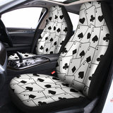 Ace Playing Cards Pattern Print Universal Fit Car Seat Covers 102422