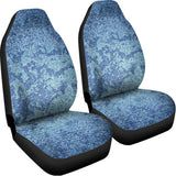 Acid Wash Denim Jeans Pattern Print Universal Fit Car Seat Covers 102422