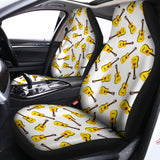 Acoustic Guitar Pattern Print Universal Fit Car Seat Covers 102422