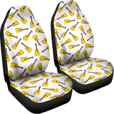 Acoustic Guitar Pattern Print Universal Fit Car Seat Covers 102422