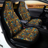 African Totem Masks Pattern Print Universal Fit Car Seat Covers 102422
