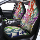 All Cancer Awareness Mandala Print Universal Fit Car Seat Covers 102422