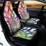 All Cancer Awareness Mandala Print Universal Fit Car Seat Covers 102422